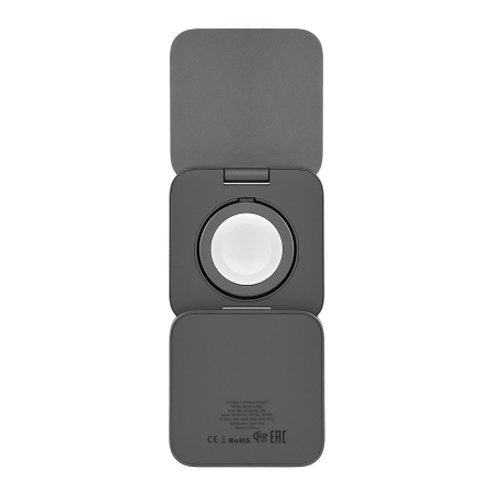 Беспроводное зарядное устройство uBear Balance Slim 3в1 Qi2.2 Серый