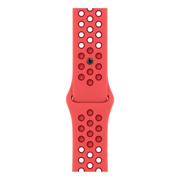 Apple Watch Nike Series 8, 45 мм корпус из алюминия цвета «Midnight», ремешок Nike Sport Band размера S/M цвета «Bright Crimson/Gym Red»