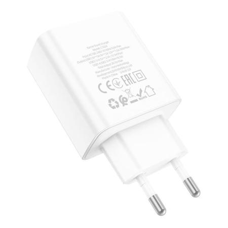 Зарядное устройство USB hoco. QC3.0 4USB порта 28,5 Вт (C102A), белый