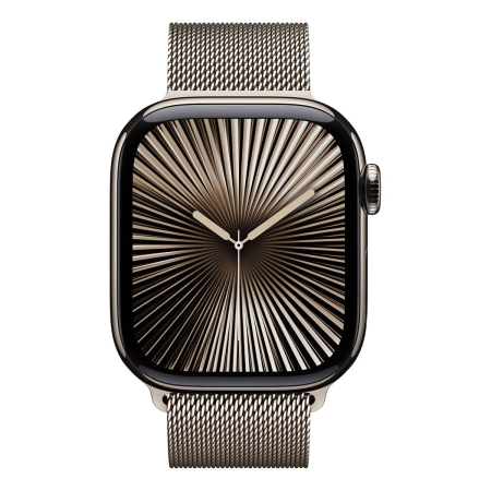 Apple Watch Series 10, 42 мм корпус из титана цвета «Natural», ремешок Milanese Loop цвета «Natural»