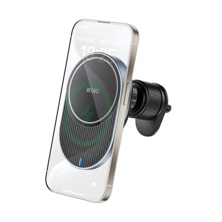 Автомобильный держатель с беспроводной зарядкой WiWU Strong Magnetic Wireless Charging Car Mount + Charging Cable (CH-315) Черный
