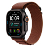 Apple Watch Ultra 4, 49 мм корпус из титана цвета «Black», ремешок Alpine Loop цвета «Burgundy» размера M