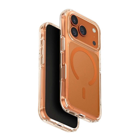 Чехол для iPhone 17 Pro с MagSafe 6.3" UNIQ HYBRID LIFEPRO XTREME (IP6.3P(2025)-LXAFMFCLRVO) Прозрачно-оранжевый