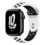 Apple Watch Nike Series 8, 45 мм корпус из алюминия цвета «Midnight», ремешок Nike Sport Band размера S/M цвета «Summit White/Black»