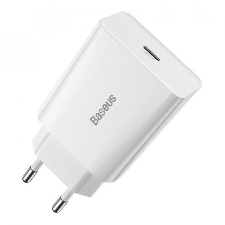 Зарядное устройство Baseus Speed Mini QC Quick Charger USB Type-C 20 Вт CCFS-SN02 (TC-012PD20-x), белый