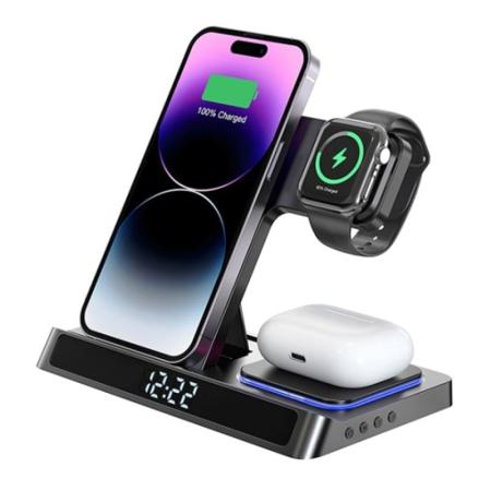 Беспроводное зарядное устройство WiWU Power Air 5в1 Wireless Charger (Wi-W006) Black, черный Беспроводное зарядное устройство WiWU Power Air 5в1 Wireless Charger (Wi-W006) Black, черный