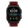 Apple Watch Ultra 4, 49 мм корпус из титана цвета «Black», ремешок Trail Loop цвета «Burgundy» размера M/L
