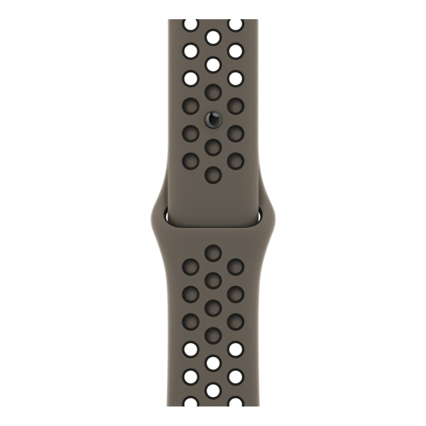 Apple Watch Nike Series 8, 41 мм корпус из алюминия цвета «Midnight», ремешок Nike Sport Band размера M/L цвета «Olive Grey/Black»