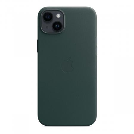 Чехол Leather Case MagSafe для Apple iPhone 14 Plus «Forest Green» Зеленый