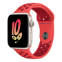 Apple Watch Nike SE (2022), 44 мм корпус из алюминия цвета «Starlight», ремешок Nike Sport Band размера M/L цвета «Bright Crimson/Gym Red» Apple Watch Nike SE (2022), 44 мм корпус из алюминия цвета «Starlight», ремешок Nike Sport Band размера M/L цвета «Bright Crimson/Gym Red»