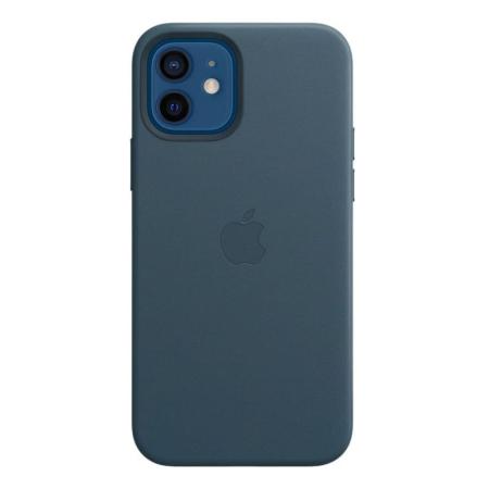 Чехол Leather Case MagSafe для Apple iPhone 12/12 Pro Blue Lake, голубое озеро