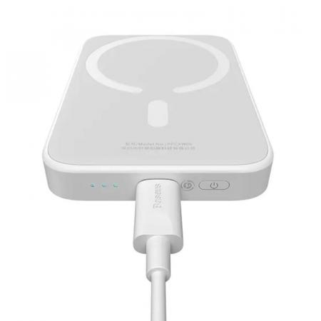 Внешний аккумулятор Baseus Magnetic Wireless Charging power bank с поддержкой беспроводной зарядки 10000mAh 20W (PPCXM10) Белый