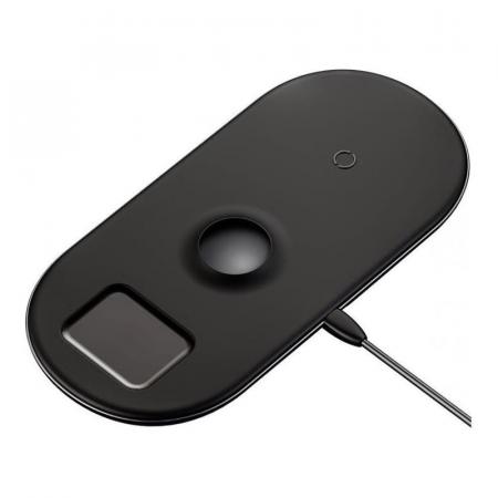 Беспроводное зарядное устройство Baseus 3в1 Smart Wireless Charger (WX3IN1-C01) Black, черный Беспроводное зарядное устройство Baseus 3в1 Smart Wireless Charger (WX3IN1-C01) Black, черный