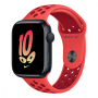 Apple Watch Nike Series 8, 45 мм корпус из алюминия цвета «Midnight», ремешок Nike Sport Band размера M/L цвета «Bright Crimson/Gym Red»