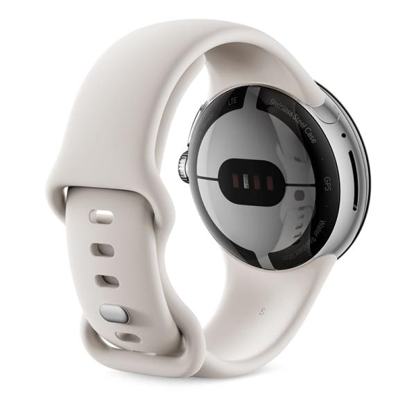 Часы Pixel Watch, 41 мм, LTE + Wi-Fi, Polished Silver/Chalk, серебристый