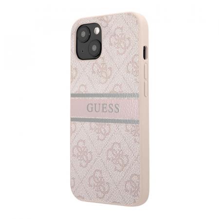 Чехол Guess для iPhone 14 PU 4G Stripe printed logo Hard (GUHCP14S4GDPI) Розовый Чехол Guess для iPhone 14 PU 4G Stripe printed logo Hard (GUHCP14S4GDPI) Розовый