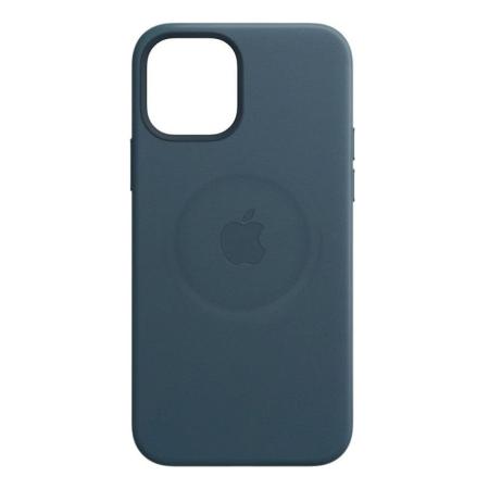 Чехол Leather Case MagSafe для Apple iPhone 12/12 Pro Blue Lake, голубое озеро