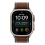 Apple Watch Ultra 4, 49 мм корпус из титана цвета «Natural», ремешок Trail Loop цвета «Dark Umber» размера M/L
