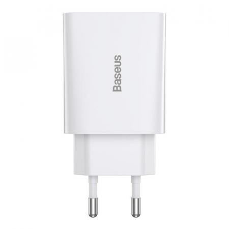 Зарядное устройство Baseus Speed Mini QC Quick Charger USB Type-C 20 Вт CCFS-SN02 (TC-012PD20-x), белый