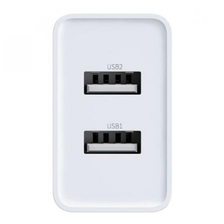 Зарядное устройство Baseus Speed Mini Dual USB Charger 10,5 Вт TC-012 (CCFS-R02), белый