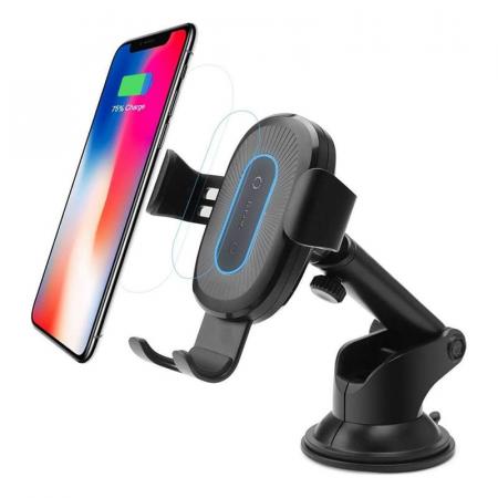 Автомобильный держатель с функцией беспроводной зарядки Baseus Gravity Wireless Charger Car Mount (WXYL-A01) Черный