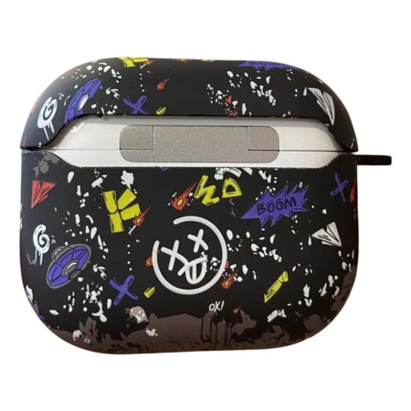 Чехол для AirPods 3 COQUE POUR Черный с рисунком