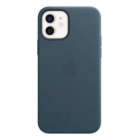 Чехол Leather Case MagSafe для Apple iPhone 12/12 Pro Blue Lake, голубое озеро