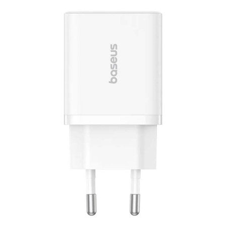 Зарядное устройство Baseus Cube Fast Charger USB-A + USB Type-C 20 Вт EU Moon (P10111403213-00), белый