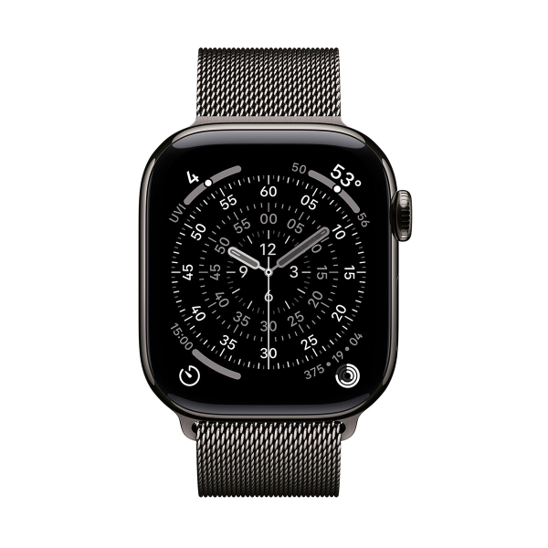 Apple Watch Series 11, 42 мм корпус из титана цвета «Slate», ремешок Milanese Loop цвета «Slate»