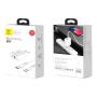 Зарядное устройство USB Type-C с кабелем Baseus (2 USB) Quick Charge 32 Вт 5V/9V/12V Bojure Series разъем Lightning (TZTUN-BJ02), белый