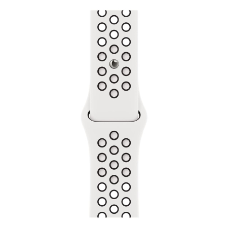 Apple Watch Nike SE (2022), 40 мм корпус из алюминия цвета «Starlight», ремешок Nike Sport Band размера M/L цвета «Summit White/Black» Apple Watch Nike SE (2022), 40 мм корпус из алюминия цвета «Starlight», ремешок Nike Sport Band размера M/L цвета «Summit White/Black»
