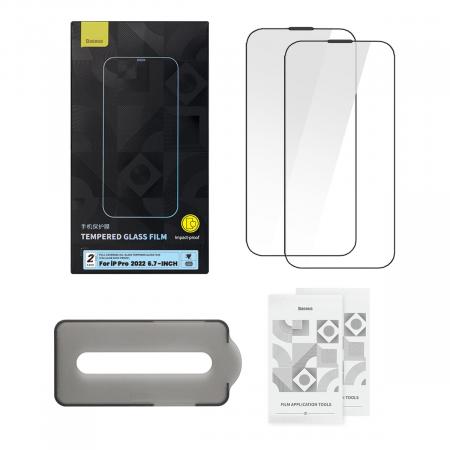 Стекло для iPhone 14 Pro Max Baseus All-glass Dust-proof 1шт +FastStick (SGBL230302) Прозрачное