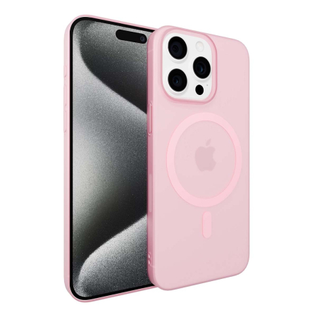 Чехол для iPhone 16 Pro 6.3" Gurdini Slim Series with Magsafe Pink, розовый