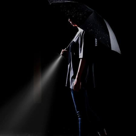 Зонт Xiaomi 90 Points с светодиодным фонариком Automatic Umbrella with LED Flashlight Черный