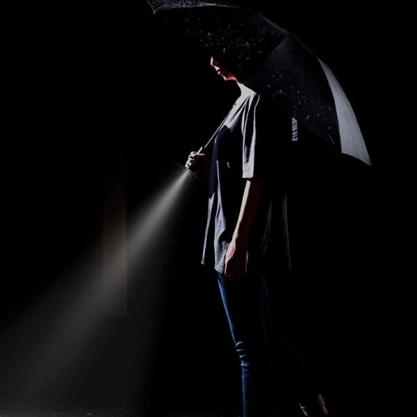Зонт Xiaomi 90 Points с светодиодным фонариком Automatic Umbrella with LED Flashlight Черный
