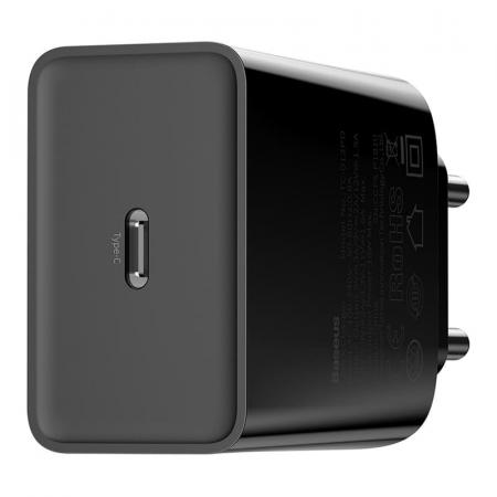 Зарядное устройство USB Type-C Baseus Speed Mini 18 Вт (CCFS-X01), черный