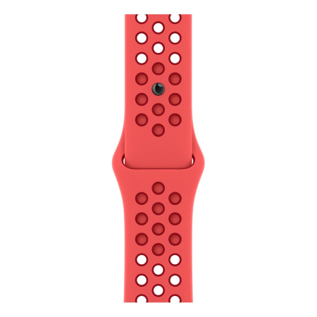 Apple Watch Nike Series 8, 41 мм корпус из алюминия цвета «Midnight», ремешок Nike Sport Band размера M/L цвета «Bright Crimson/Gym Red»