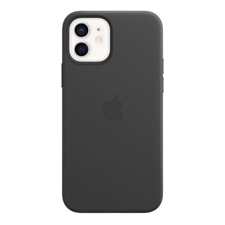 Чехол Leather Case MagSafe для Apple iPhone 12/12 Pro Black, черный Чехол Leather Case MagSafe для Apple iPhone 12/12 Pro Black, черный