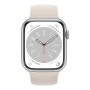 Apple Watch Series 8, 45 мм корпус из алюминия серебристого цвета, ремешок цвета «Starlight»