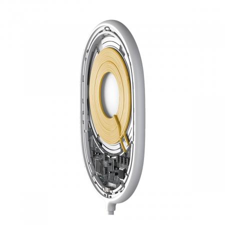 Беспроводное зарядное устройство 15w Baseus Light Magnetic Wireless Charger, Type-C кабель 1,5 м (WXQJ-02) White, белый