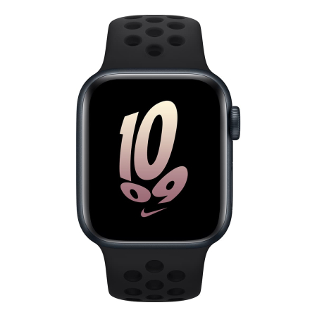 Apple Watch Nike SE (2022), 40 мм корпус из алюминия цвета «Midnight», ремешок Nike Sport Band размера M/L цвета «Black/Black» Apple Watch Nike SE (2022), 40 мм корпус из алюминия цвета «Midnight», ремешок Nike Sport Band размера M/L цвета «Black/Black»