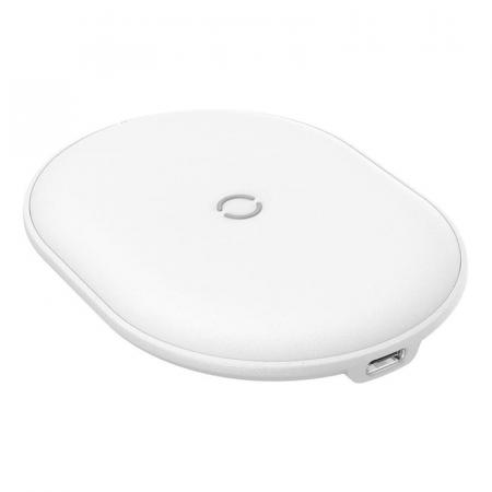 Беспроводное зарядное устройство Baseus Cobble Wireless Quick Charger 15W (WXYS-02) White, белый Беспроводное зарядное устройство Baseus Cobble Wireless Quick Charger 15W (WXYS-02) White, белый