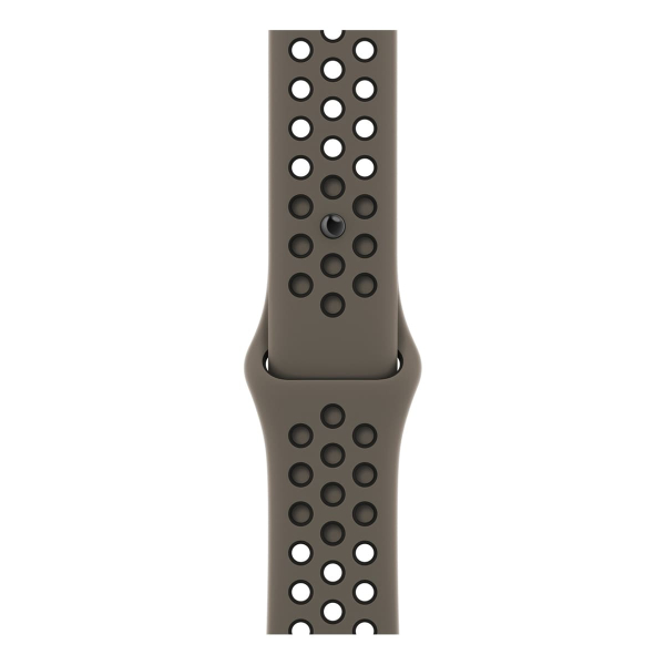 Apple Watch Nike Series 8, 45 мм корпус из алюминия цвета «Midnight», ремешок Nike Sport Band размера M/L цвета «Olive Grey/Black»