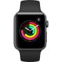 Apple Watch Series 3, 42 мм корпус из алюминия цвета «серый космос», спортивный ремешок чёрного цвета