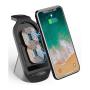 Док-станция Three in one Wireless Charger Station 3в1 15W (H-18) Black, черный