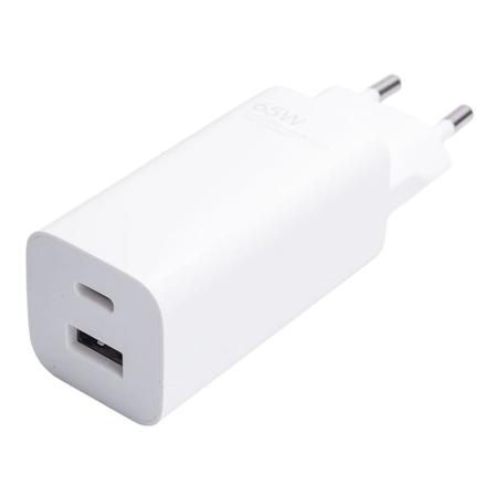 Зарядное устройство Xiaomi GaN Charger USB-A + 2 USB Type-C 65 Вт BHR5515GL (AD652GEU), белый