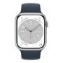 Apple Watch Series 8, 45 мм корпус из алюминия цвета «Silver», ремешок Solo Loop цвета «Storm Blue»