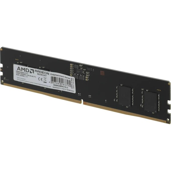 Оперативная память AMD Radeon (R558G4800U1S U) DDR5 8GB 4800MHz CL40 DIMM 1x8