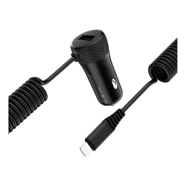 АЗУ hoco. 1 USB Fast Charger 17W 3.4A + кабель Lightning (Z21A) Черный