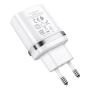 Зарядное устройство hoco. USB-A Indicator single port safety charger (N1), белый